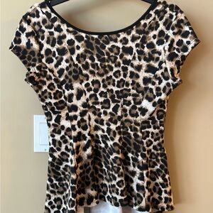 Monteau Leopard Print Blouse